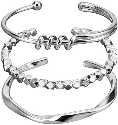 Amazon.com: My Daily Styles Women's Tri-Color Stackable Bangle